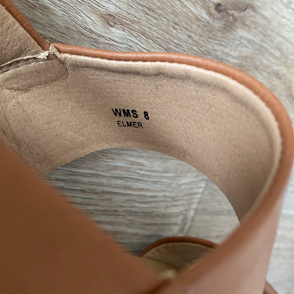 REPORT FOOTWEAR Elmer Sport Bottom Wedge Sandal in Cognac Brown Tan - Picture 11 of 11